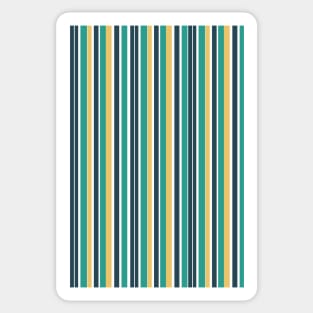 Color Block Stripes Grey, Green and Yellow Ochre Sticker